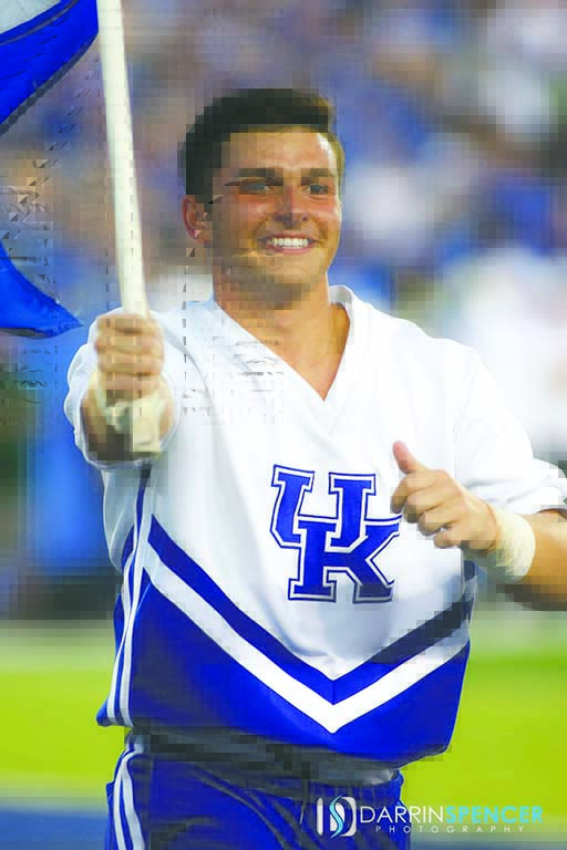 Harlan High School graduate Brady Adkins has been selected for his second season as a member of the University of Kentucky cheerleading squad.