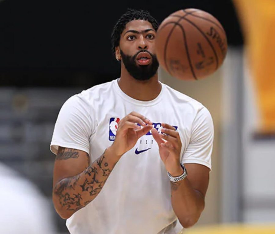 Anthony+Davis+is+eager+for+the+NBA+season+to+resume.+Davis+is+in+his+first+full+season+with+the+Los+Angeles+Lakers.