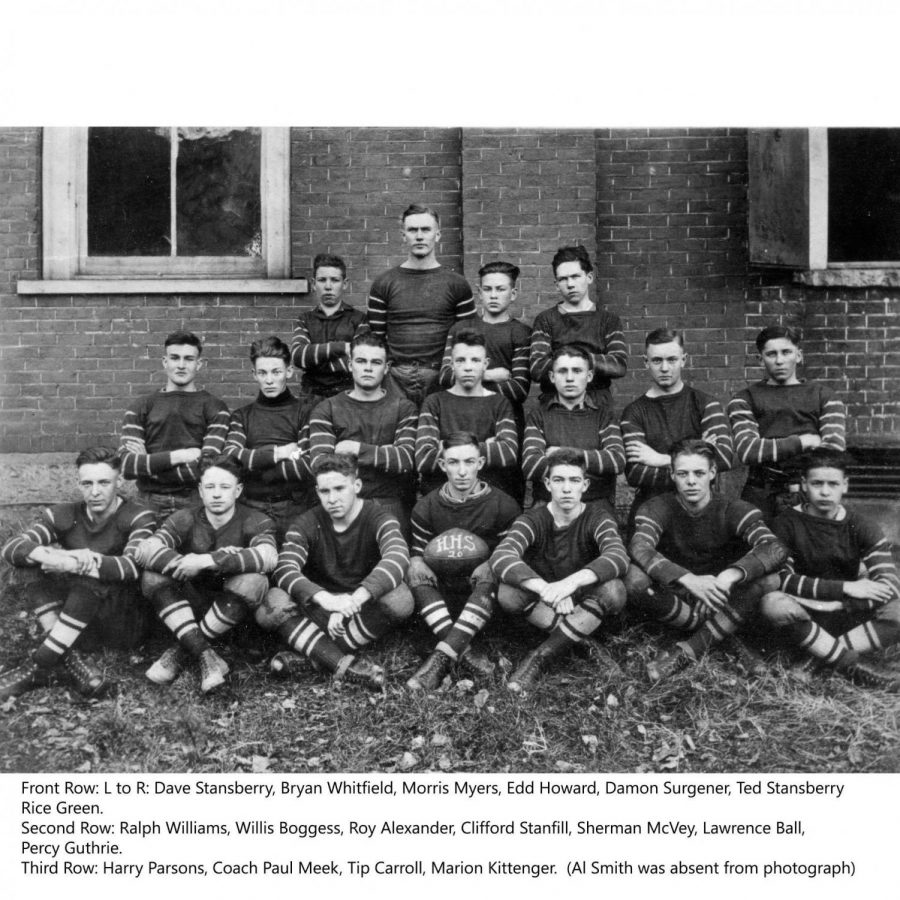 The 1920 Harlan High School football team is pictured. It was the first team in school history.