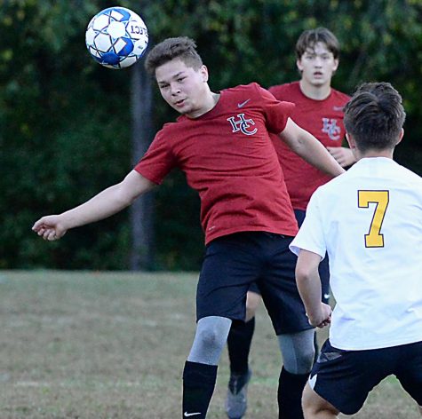 Harlan Countys David Blas advanced the ball with a header during district tournament action last season. The Bears will play Middlesboro on Wednesday at 6 p.m. in the first round of the district tournament at Barbourville.