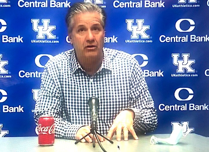 Kentucky coach John Calipari is discouraged after the Wildcats blew a late six-point lead at Georgia on Wednesday.