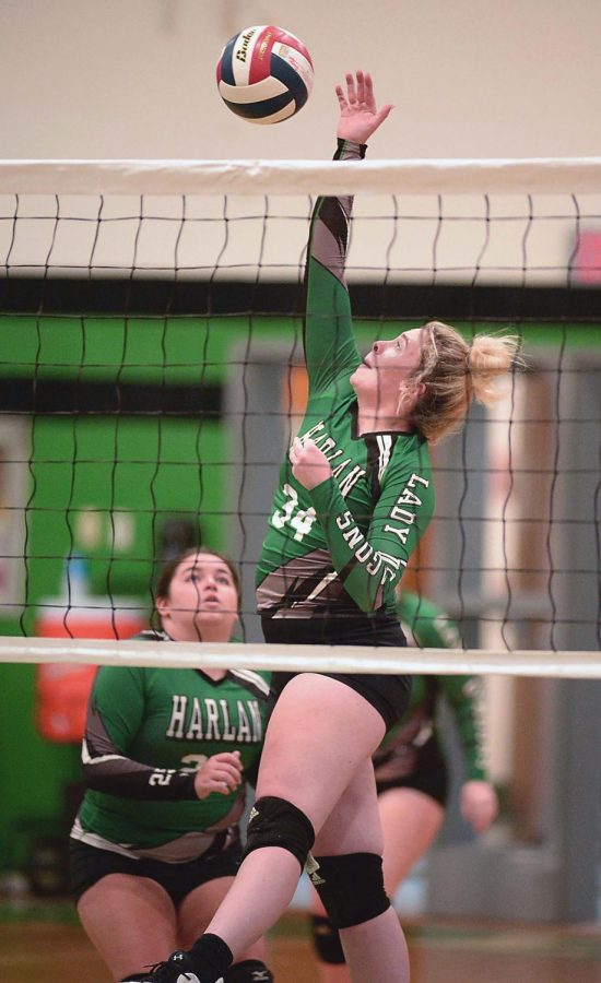 Harlans Marissa Marlowe went to the net to finish a point against Middlesboro earlier this season. The Lady Bears defeated Middlesboro again on Tuesday and will play host to Bell County on Monday and Harlan County on Tuesday.