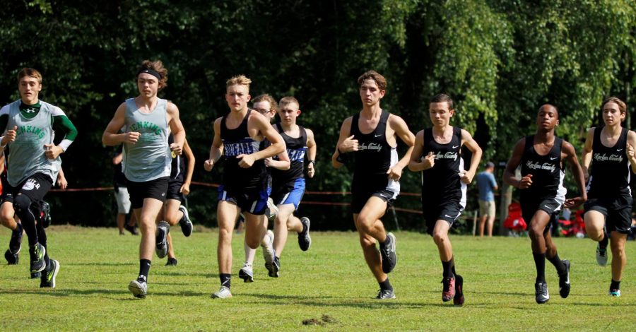 Runners left the starting line on Saturday in the Harlan County All-Comers race.