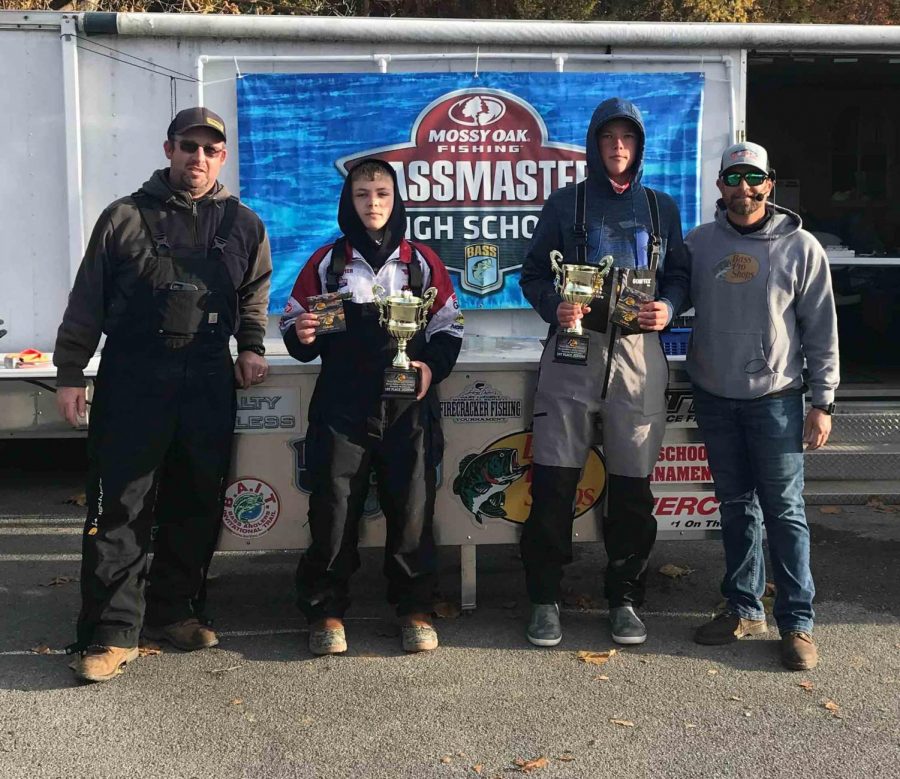 Landon Brock and Hunter Napier, both members of the Harlan County High School fishing team, were winners over the weekend in the junior division of a tournament at South Holston Lake. Napier is an eighth-grader and Brock is a seventh-grader.