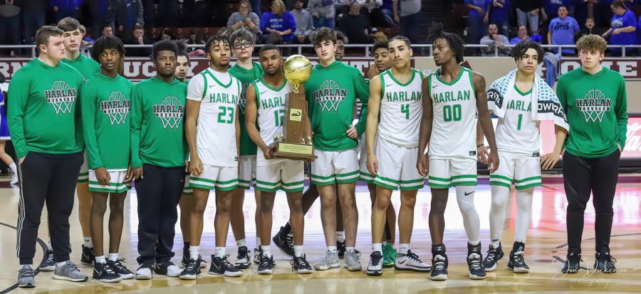 The Harlan Green Dragons received their trophy as a semifinalist in the state All A Classic. Harlan defeated Campbellsville and Bracken County before falling to Breathitt County in the semifinals. It was the best showing for a 13th Region team since Harlan lost in the semifinals in 2000.