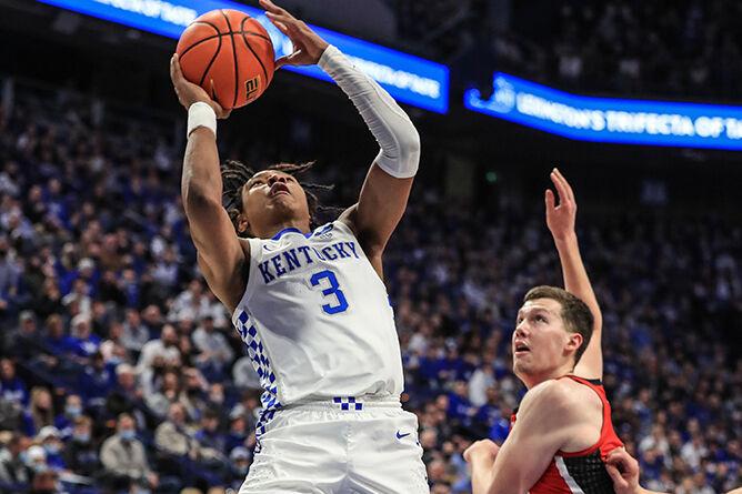TyTy Washington scored from underneath for Kentucky on Saturday. 
