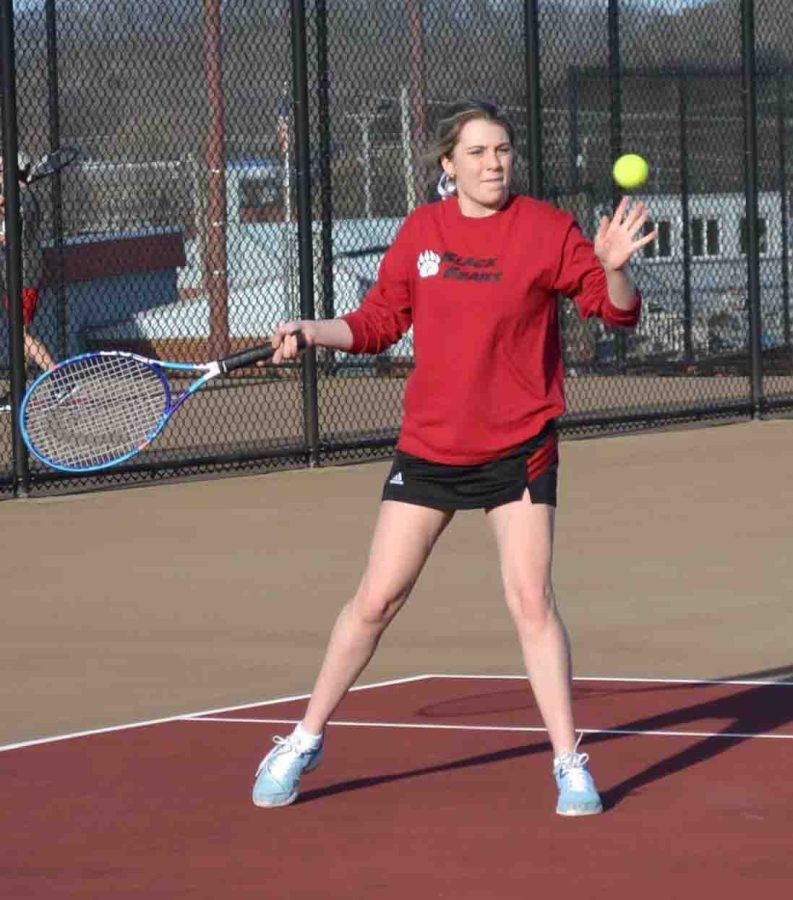Harlan Countys Abigail Gaw was a winner in both singles and doubles on Thursday at South Laurel as the Lady Bears won 5-4.