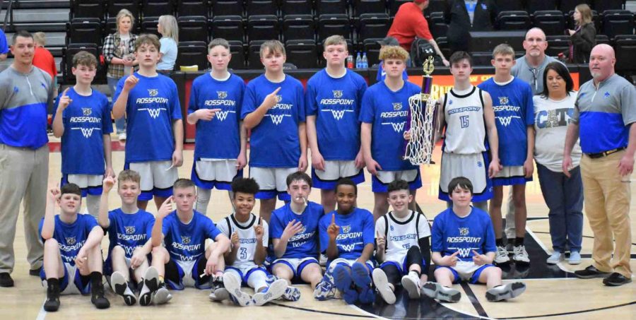Rosspoint captured the seventh- and eighth-grade county title with a 52-40 win over James A. Cawood on Thursday at Harlan County High School.