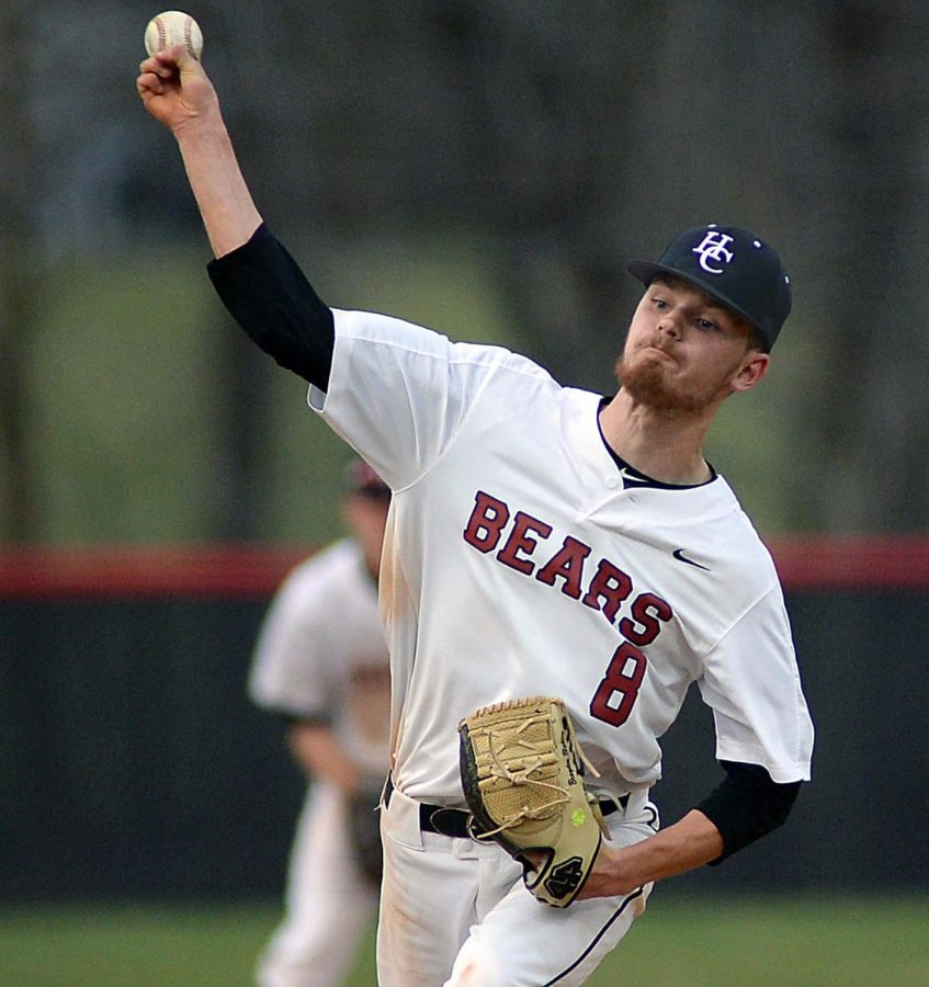 Harlan County junior  Brayden Blakley pitched four no-hit innings to earn the win Tuesday as the Black Bears blanked Barbourville 10-0.