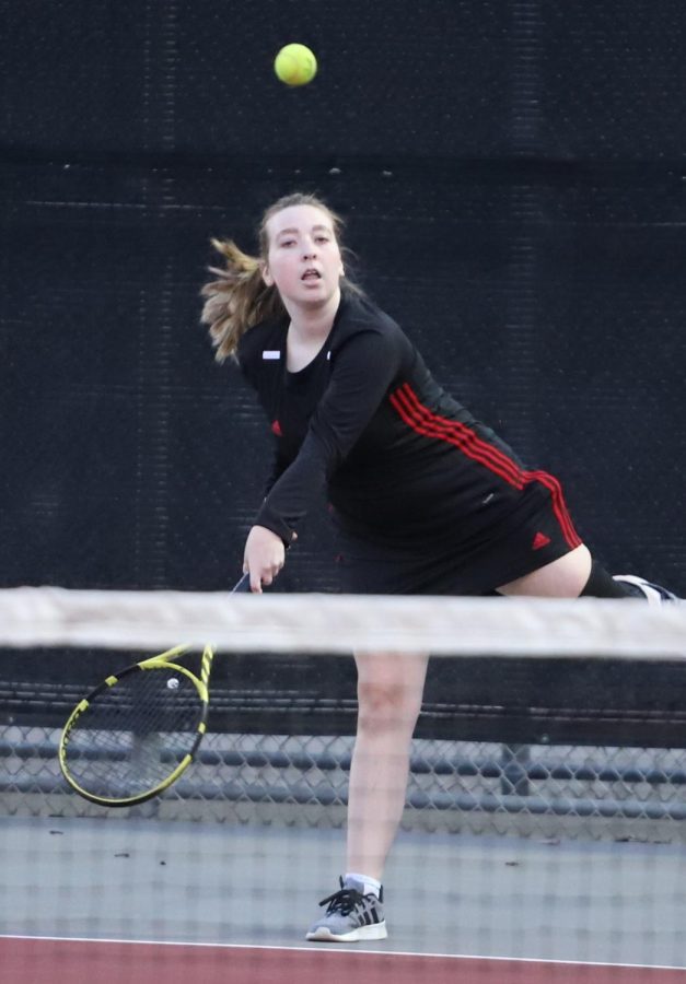 Harlan Countys Amber Lewis was an 8-0 winner in her match Tuesday against Bell County.