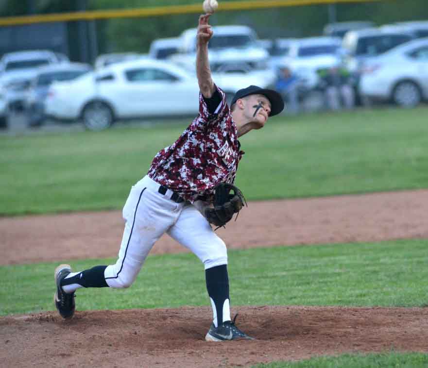 Harlan Countys Colby Johnson pitched a complete game Wednesday and held Harlan to one run over the final six innings as the Bears rallied for a 10-4 victory.