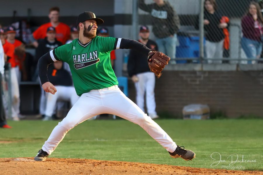 Harlans Dawson Irvin delivered a pitch in action from the 13th Region All A Classic. Haflan fell in the tournament finals on Friday at Jackson County.
