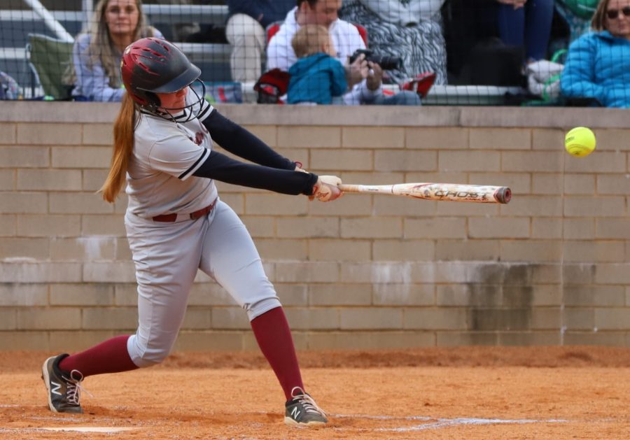 Harlan Countys Halanah Shepherd, pictured in action earlier this season, had a double and single in the Lady Bears 11-9 loss Monday at Middlesboro.