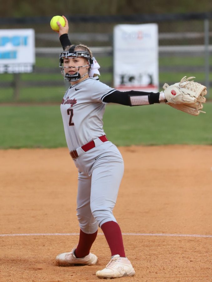 Madison Blair was the winning pitcher and contributed three hits from the leadoff spot as Harlan County won 11-5 at Harlan on Monday.