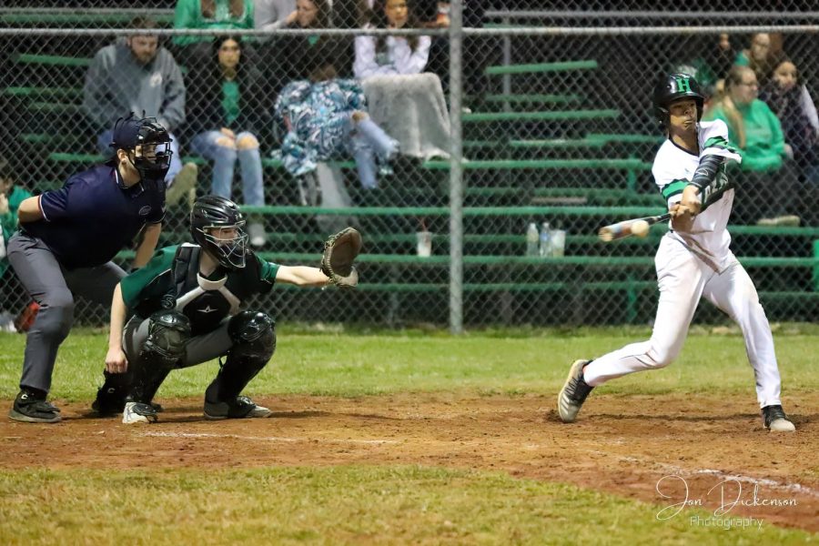 Harlans Donovan Montanaro, pictured in action earlier this season, had a double and single on Monday in the Dragons 5-4 loss to Williamsburg.