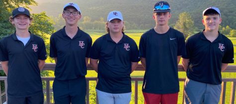 The Harlan County Black Bears won a three-team tournament on Thursday in Pineville. Team members include, from left: Cole Cornett, Matt Lewis, Brayden Casolari, Alex Creech and Evan Simpson.
