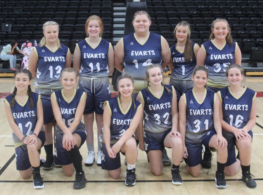 Team members include, from left, front row: Rylee Jo Aslinger, Shawnee Peace, Carly Turner, Rheagan Halcomb, Anna Thomas and Khloe Carr; back row: Rylee Napier, Braelynn Langley, Julia Vick, Carly Smith and Willow Peace; not pictured: Emily Ositis.