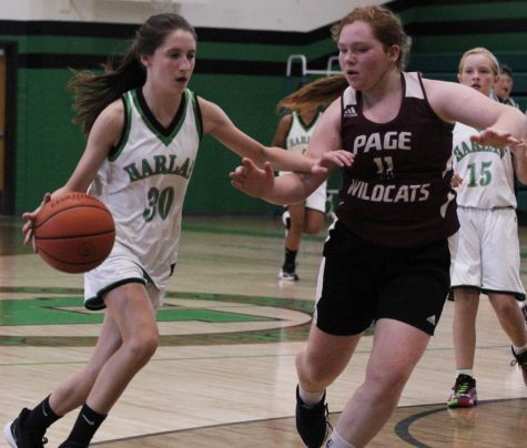 Harlans Harper Carmical scored 22 points on Wednesday in the Lady Dragons 80-21 win over visiting Page.