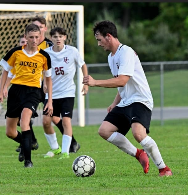 Harlan County senior Caydon Shanks, pictured in action earlier this season, had two goals on Monday in the Bears 5-1 win over visiting Knox Central. Ray Splawn led HCHS with three goals.