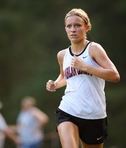 Harlan County sophomore Peyton Lunsford won the first home meet of the season at HCHS on Tuesday with a time of 21:48.41.