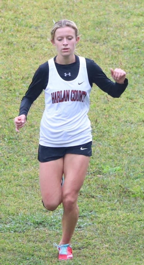 Harlan County sophomore Peyton Lunsford won the Area 9 race on Saturday at Harlan County HIgh School.