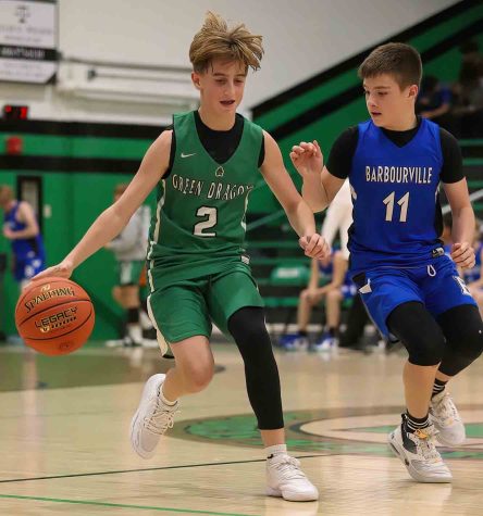 Seventh-grade guard Jaxson Perry scored 21 points on Tuesday in Harlans 63-52 win over visiting Barbourville.