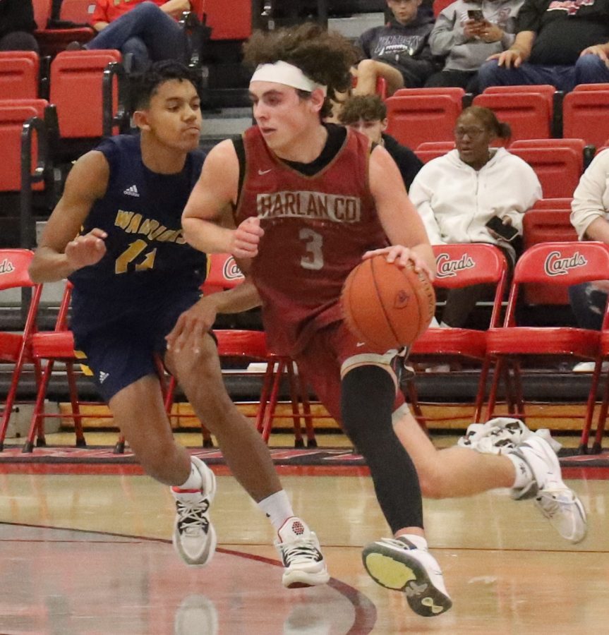 Sophomore guard Maddox Huff scored 27 points to lead Harlan County past Danville Christian 76-67 on Saturday in the G.J. Smith Showcase at South Laurel High School.