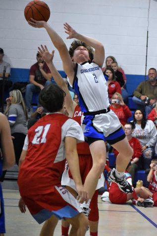Rosspoints Cole Cornett, pictured in action earlier this season, scored 20 points Tuesday in the Wildcats double-overtime win over James A. Cawood.