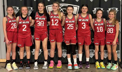 Harlan County Elite is comprised of sixth-graders from around the county. Team members include, from left: Aiselyn Sexton, Taylynn Napier, Vanessa Griffith, Shasta Brackett, Kelsie Middleton, Raegan Landa, Jaycee Simpson and Kenadee Sturgill; not pictured: Addy Davis.
