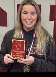Harlan Countys Hannah Foster placed second in the state wrestling meet.