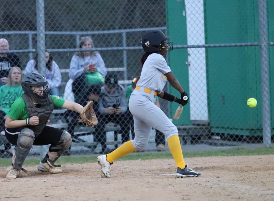 Middlesboro outfielder Keevi Betts had four hits Thursday in the Lady Jackets 18-8 win at Harlan.