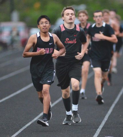 Harlan Countys Jonavan Rigney competed in a race earlier this season. RIgney teame with Gage Bailey, Christopher Johnson and Caleb Schwenke to finish seventh in the 4 x 800 relay at South Laurel High School in the Cardinal Classic.