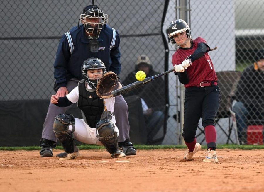 Harlan Countys Brittleigh Estep connected on a pitch in action earlier this season. The 6-6 Lady Bears return to action Tuesday at home against South Laurel.