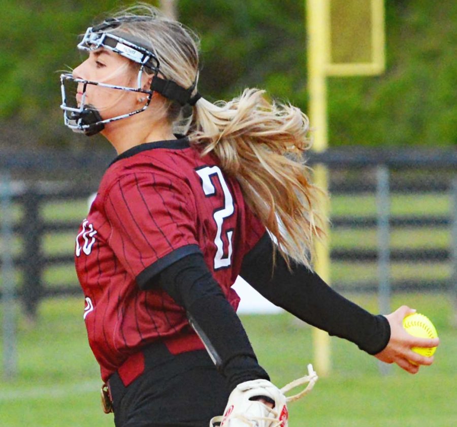Harlan County’s Madison Blair pitched a five-hitter Thursday as the Lady Bears edged visiting Clay County 4-3.