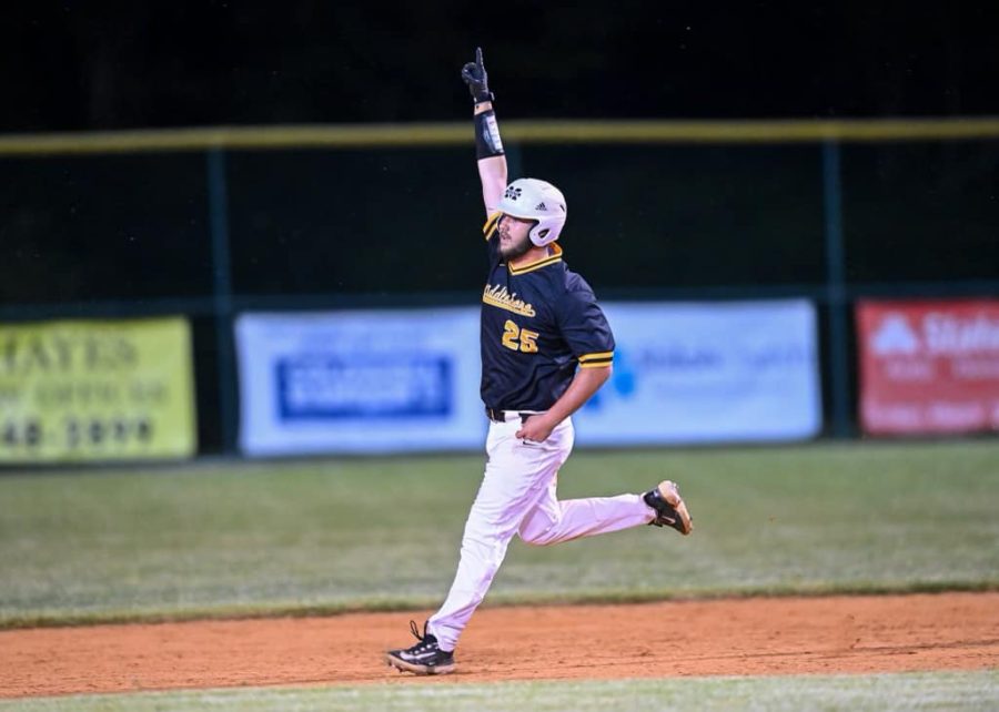 Middlesboros Conner Winterberger celebrated after his sixth-inning home run Monday put the Jackets ahead to stay in their 6-3 win over Harlan.