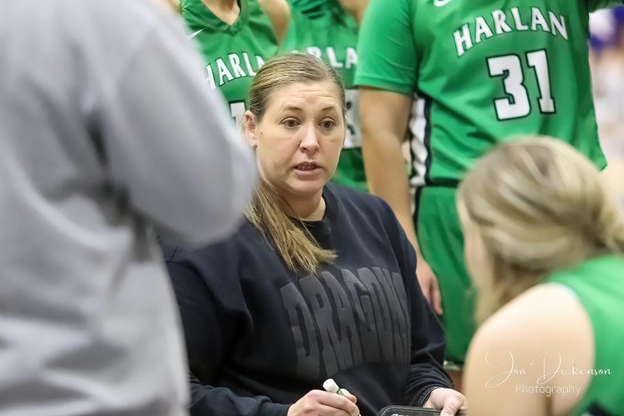 Tiffany Hamm-Rowe has stepped down after six years as head coach of the Harlan girls basketball program.