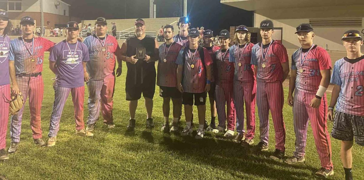 The Harlan County Trailer Park Boys won the 18-under Battle of Bloody Harlan Tournament host by Smoky Mountain Tournaments on Sunday at the HCHS field. Team members include, from left: Tristan Cooper, Samuel Henson, Jonah Swanner, Will Cassim, coach Scott Bailey Issac Kelly. Mason Himes, Chance Sturgill, Jesse Gilbert, Zayden Casolari, Josh Duckworth, Alex Creech, Gunner Burkhart and Brayden Morris
