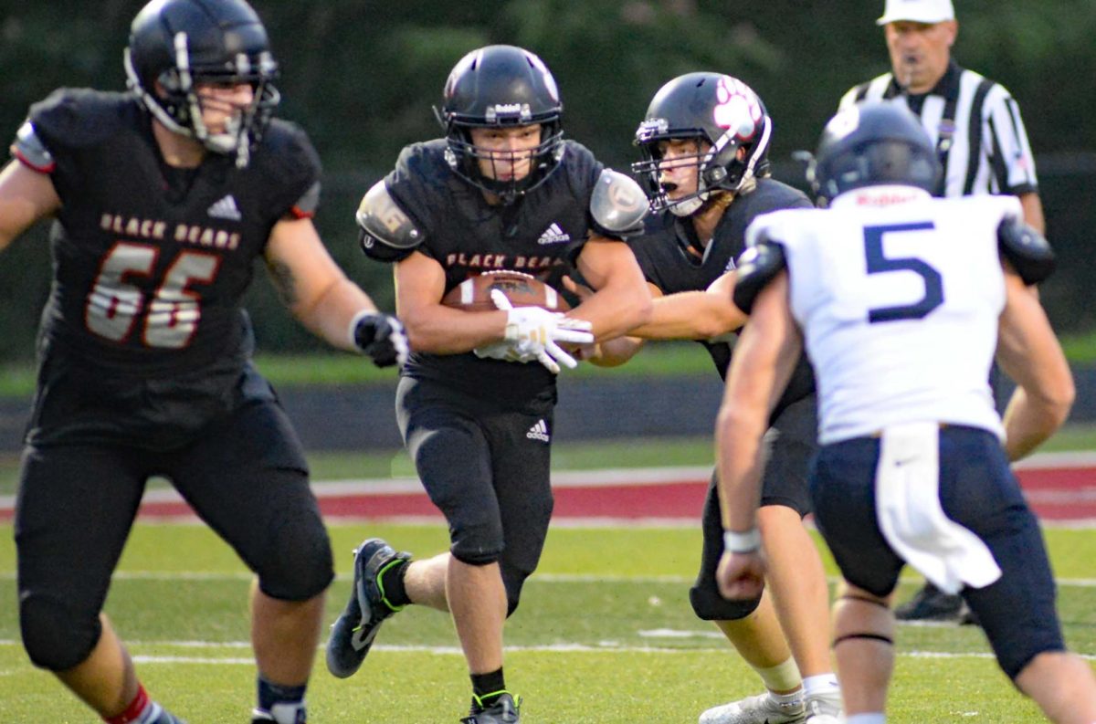 Harlan County running back Bryan Howard scored a touchdown for the Bears in a 14-6 scrimmage win Friday over Knox Central.