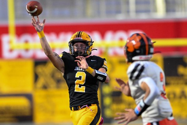 Middlesboro senior quarterback Cayden Grigsby passed for two touchdowns and ran for another in the Jackets 36-0 win Friday over Lynn Camp.