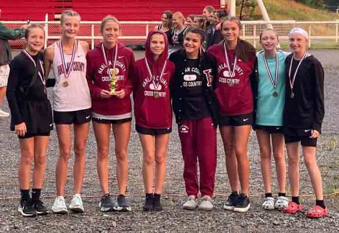 The Harlan County girls captured the team title on Wednesday at the Border Clash in Wise, Va.