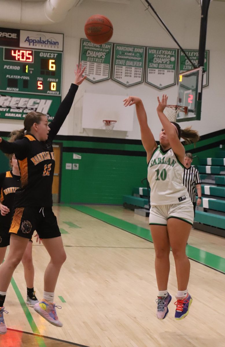 Harlan guard Addison Campbell scored 15 points to lead the Lady Dragons to a 34-12 win over Williiamsburg in the All A Conference Tournament on Monday at Harlan.