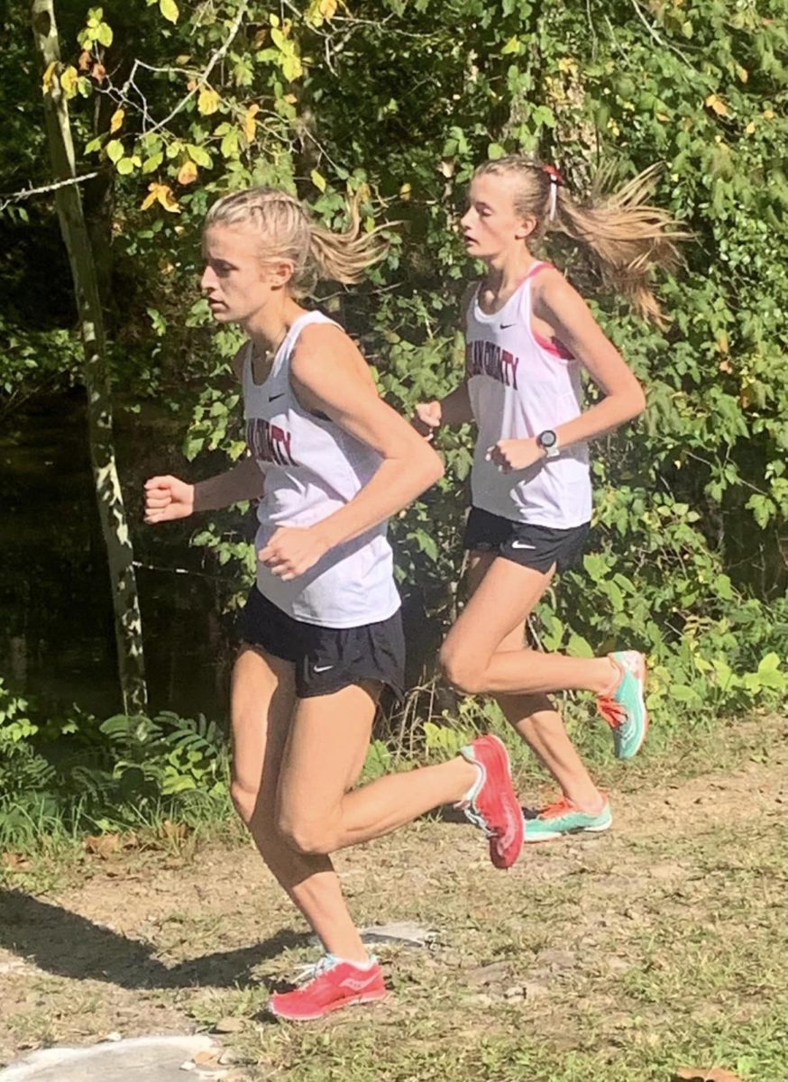 Harlan County junior Peyton Lunsford (front) was the winner of the Bob Howard Memorial Invitational on Saturday. The race was named in honor of Lunsfords grandfather.