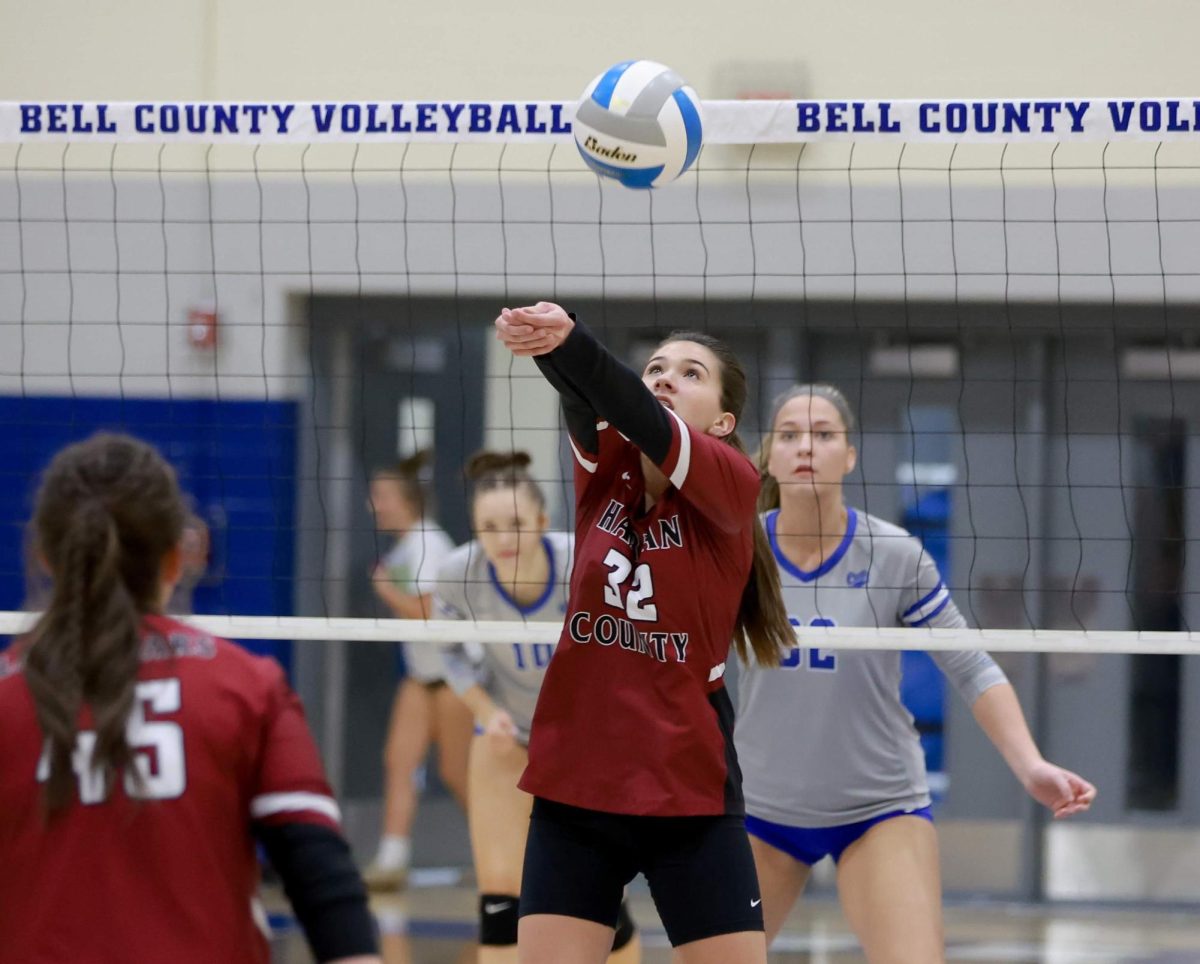 Harlan County senior Destiny Cornett is pictured in action earlier this season at Bell County. The Lady Bears rolled to a three-set win Thursday at Middlesboro to improve to 6-3 overall and 2-1 in district action.