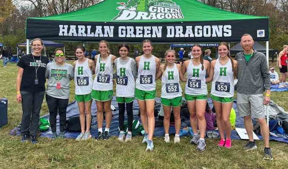The Harlan Lady Dragons placed 23rd in the Class A state meet on Saturday.