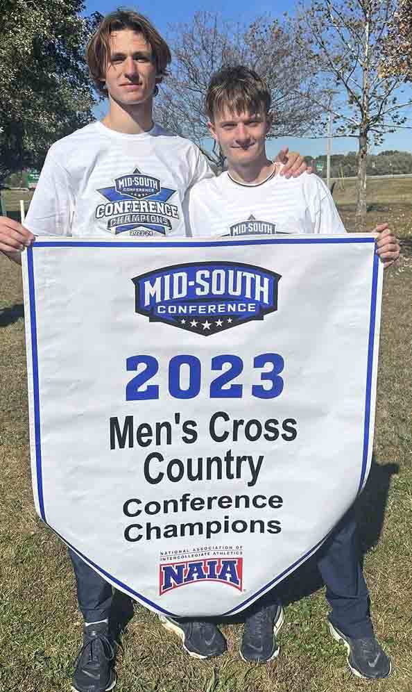 Former+Harlan+County+High+School+runners+Andrew+Yeary+and+Caleb+Rigney+helped+the+University+of+the+Cumberlands+win+the+Mid+South+Conference+championship+on+Saturday.+Rigney+ran+25%3A20+and+Yeary+ran+25%3A21+for+the+8k+%285-mile%29+course.+%0A