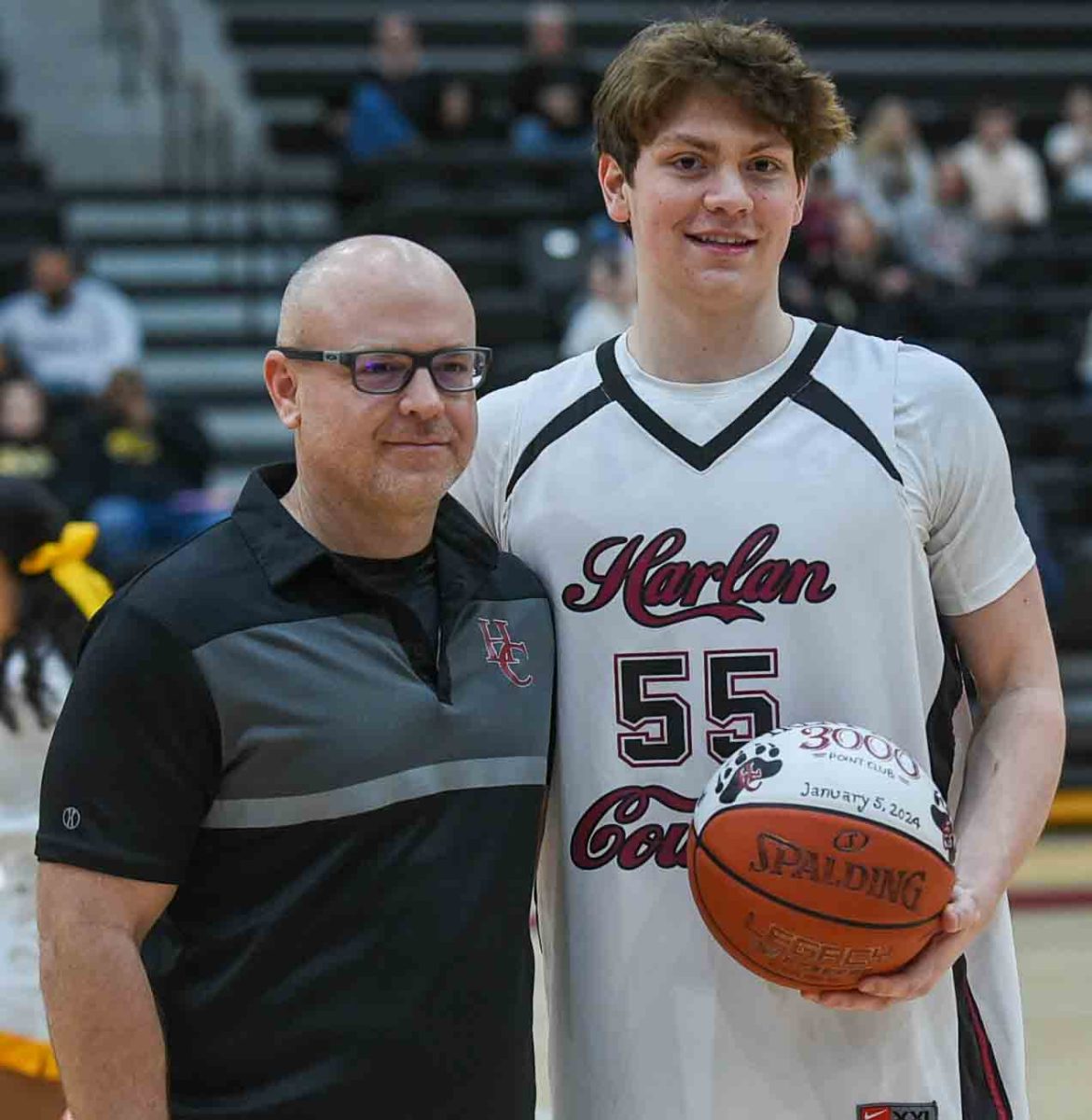 Harlan+County+senior+guard+Trent+Noah+was+honored+before+the+Bears+game+Friday+against+Middlesboro+for+reaching+the+3%2C000-point+plateau+in+a+win+over+Corbin+on+Jan.+5.+Noah+has+scored+3%2C128+points+through+Saturdays+game+against+Woodford+County+and+needs+238+points+to+break+Charles+Thomas+county+record.+The+Bears+have+10+regular+season+games+left%2C+which+means+hes+on+pace+to+break+the+record+before+tournament+play+begins.