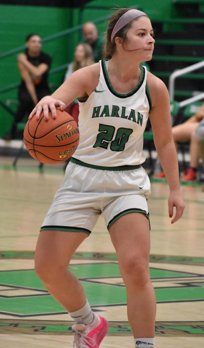 Emma Owens, pictured in action earlier this season, scored 12 points to lead Harlan in a first-round loss to Pikeville in the Kentucky All A Classic.