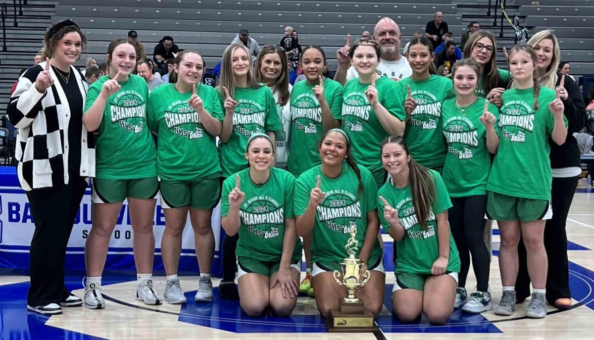 The+Harlan+Lady+Dragons+are+pictured+after+rolling+past+Barbourville+71-34+in+the+championship+game+of+the+13th+Region+All+A+Classic.+It+was+the+first+All+A+title+for+the+Lady+Dragons+since+finishing+as+state+runner+up+in+2017.