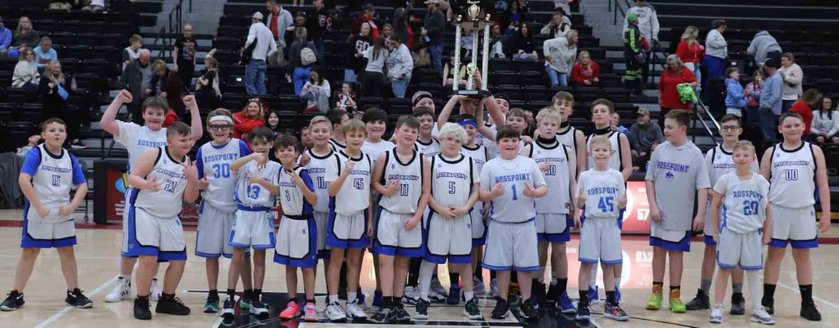 Rosspoint completed an unbeaten season against county competition with a 49-15 victory over James A. Cawood in the fifth- and sixth-grade county tournament finals on Thursday at Harlan County High School.