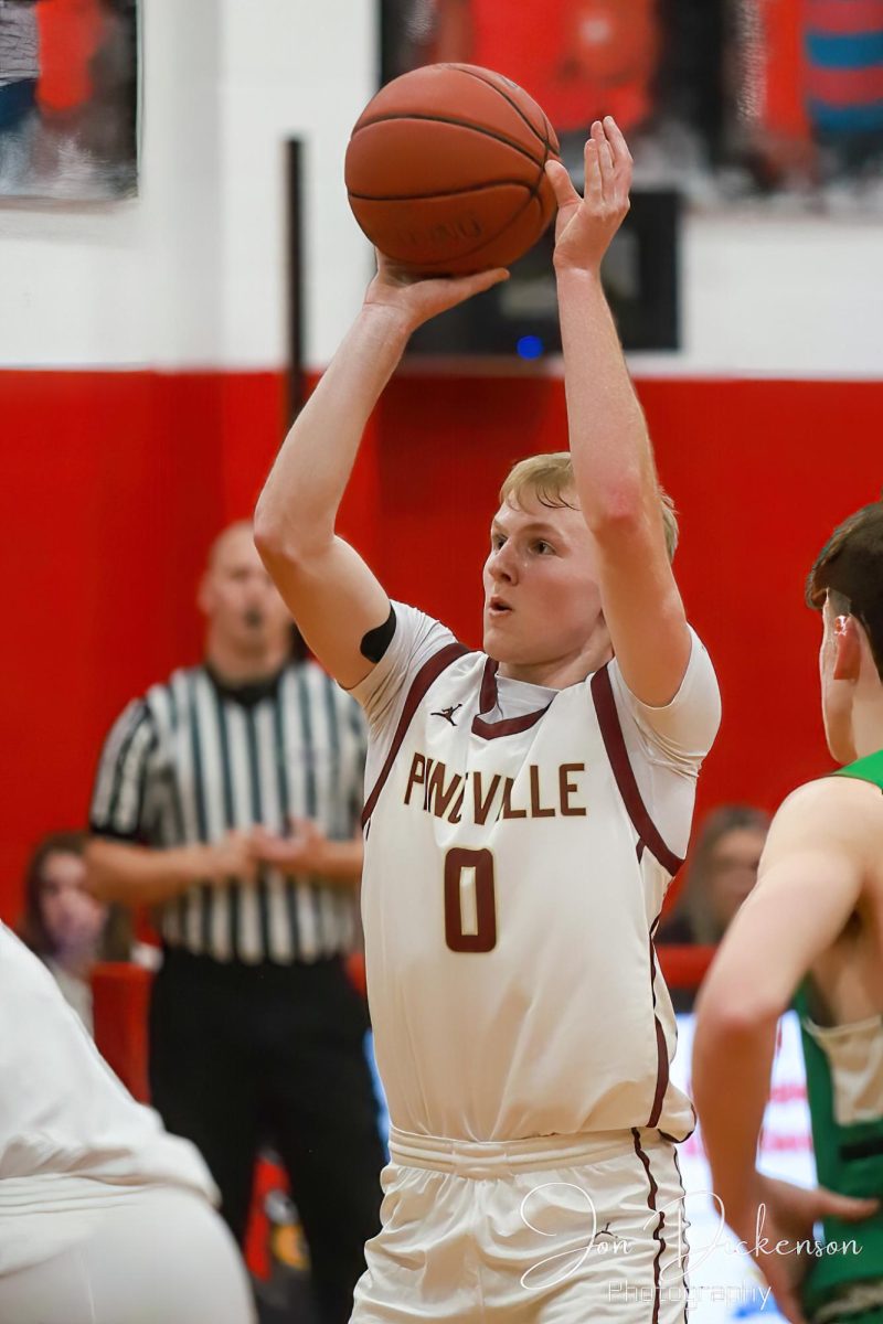Pineville guard Sawyer Thompson scored 30 points Thursday in the Mountain Lions win over Red Bird.